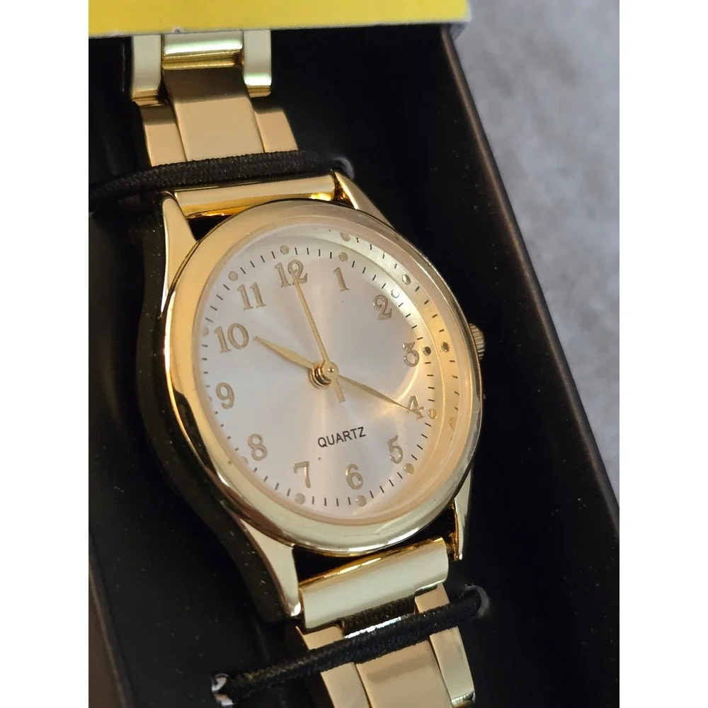 Avon Linked Band Watch 2018 New In Box With Papers Goldtone Rare